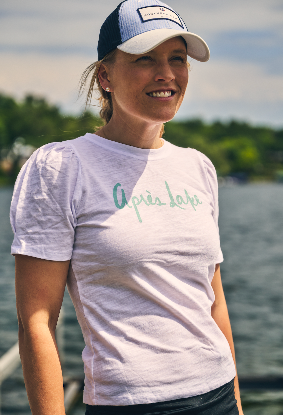 Women's Après Lakes Tee - White - FINAL SALE