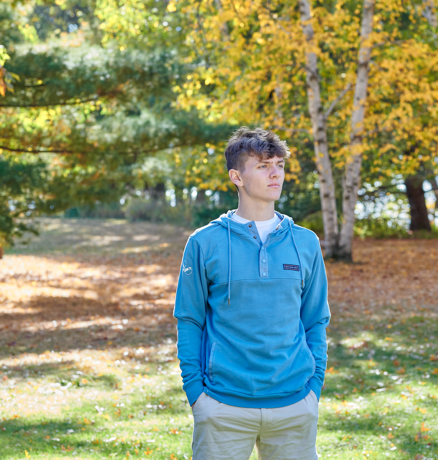 Snap Front Hoodie - Spring Lake - FINAL SALE