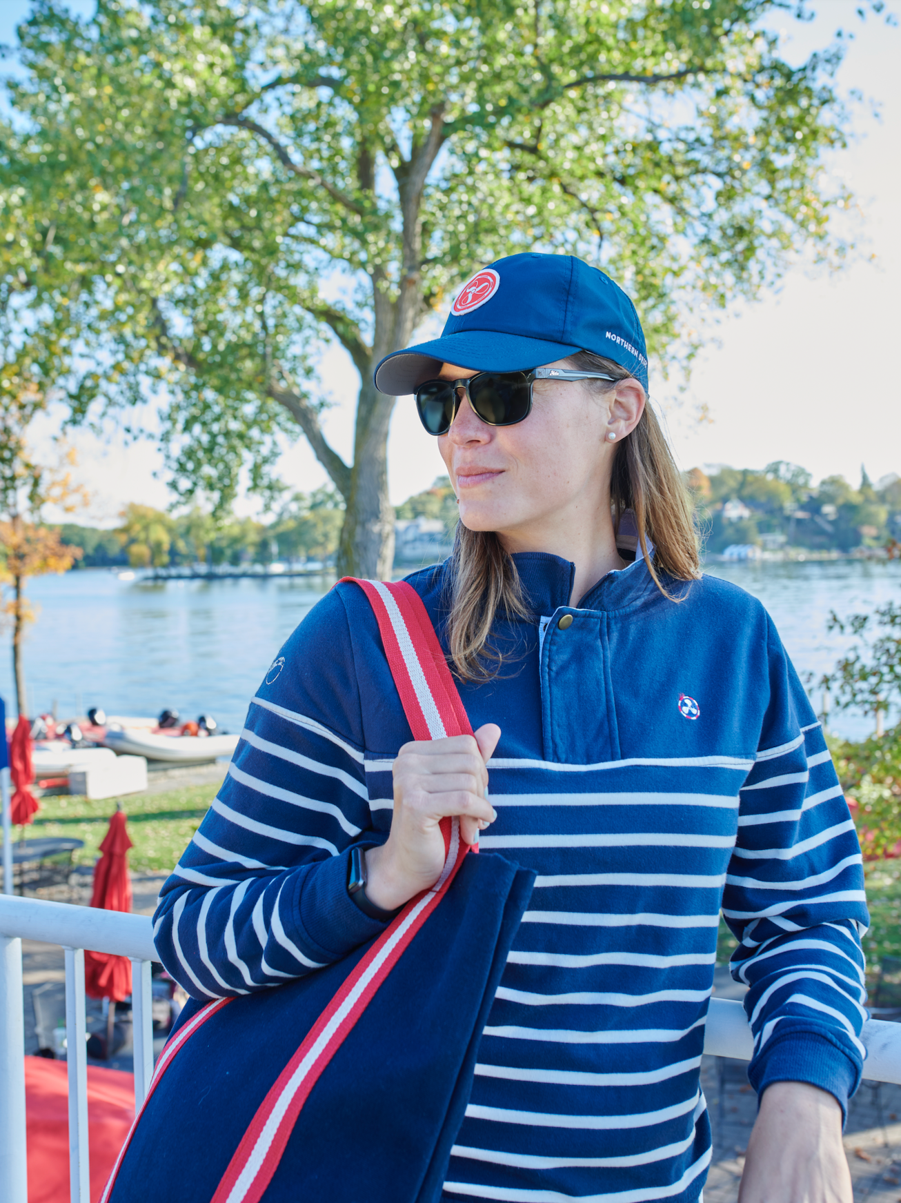 Navy Stripe Mackinac Quarter Zip - FINAL SALE