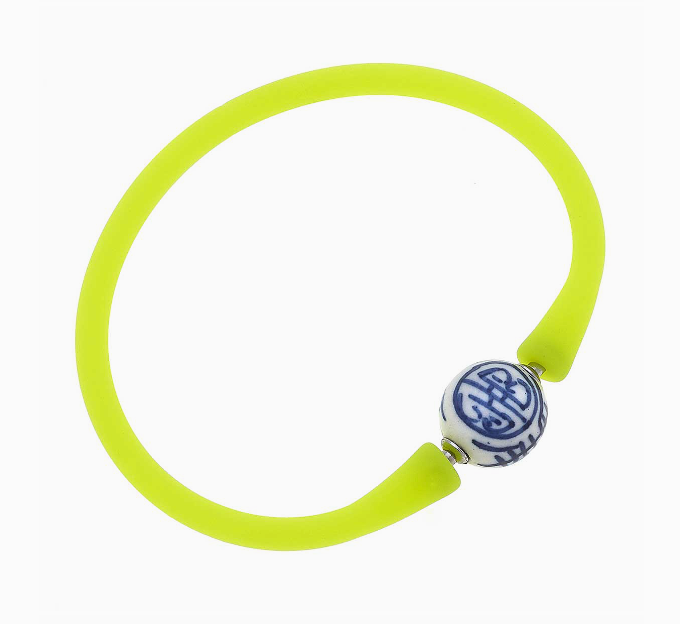 Neon Yellow Chinoiserie Bead Bracelet by Canvas Style - FINAL SALE