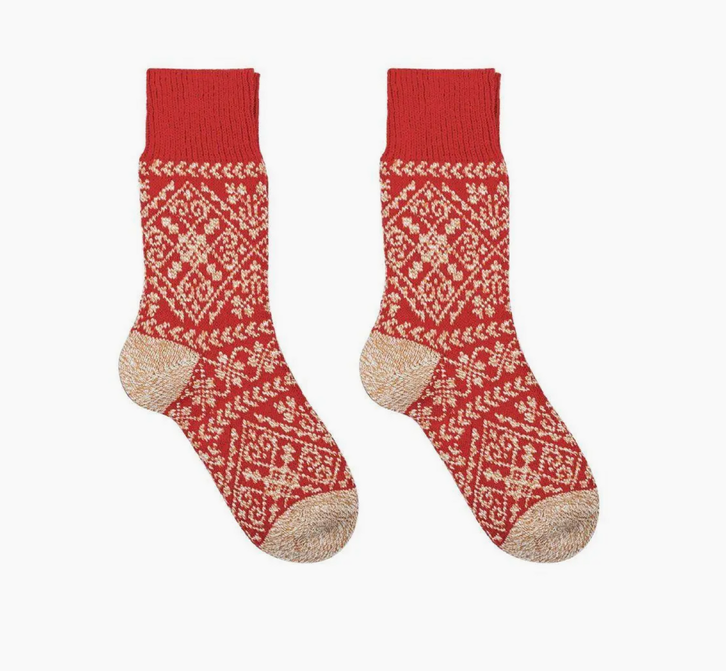 Red Nordic Socks by Nordic Wools