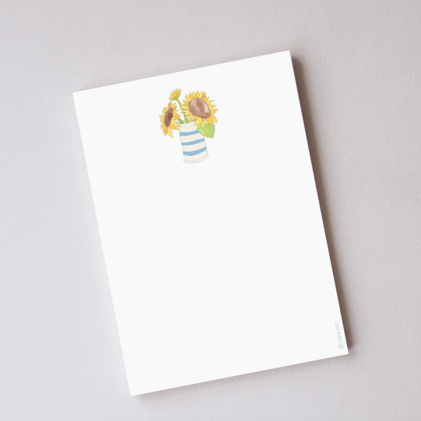 Sunflower Notepad by Sara Fitz