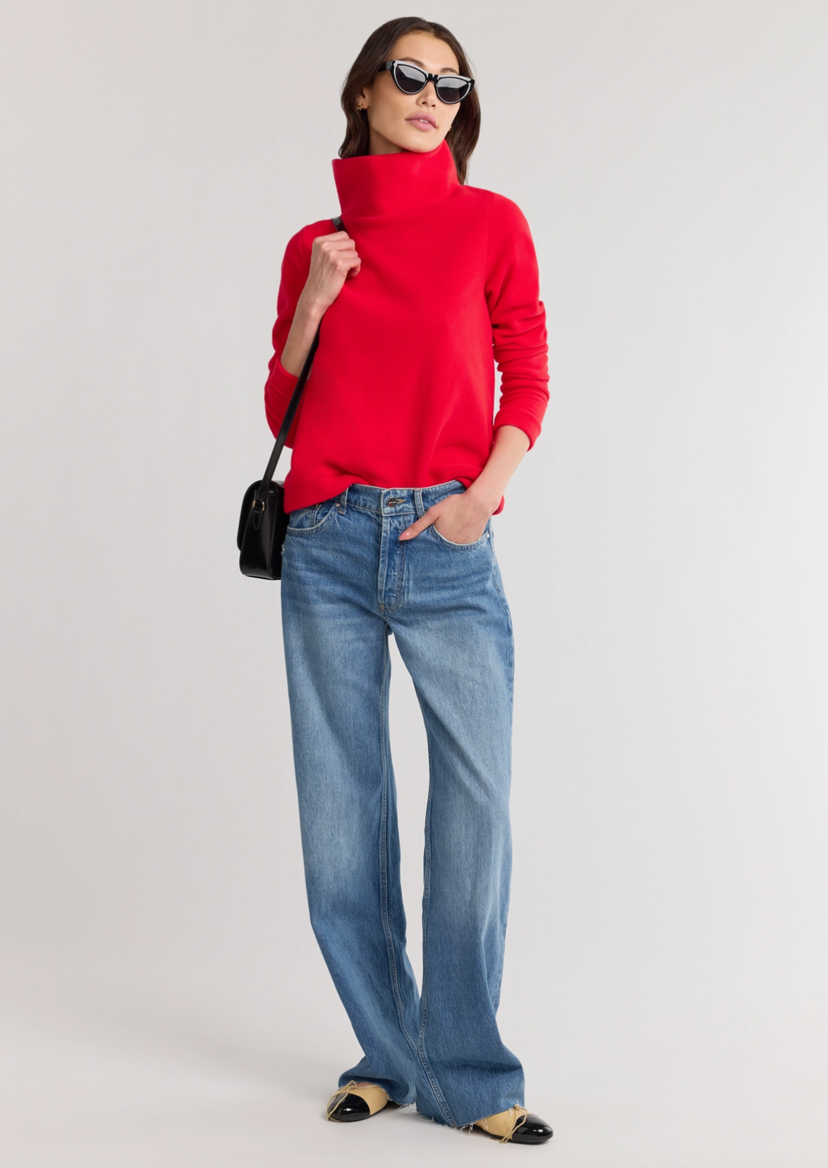 Park Slope Turtleneck by Dudley Stephens - Cherry Red