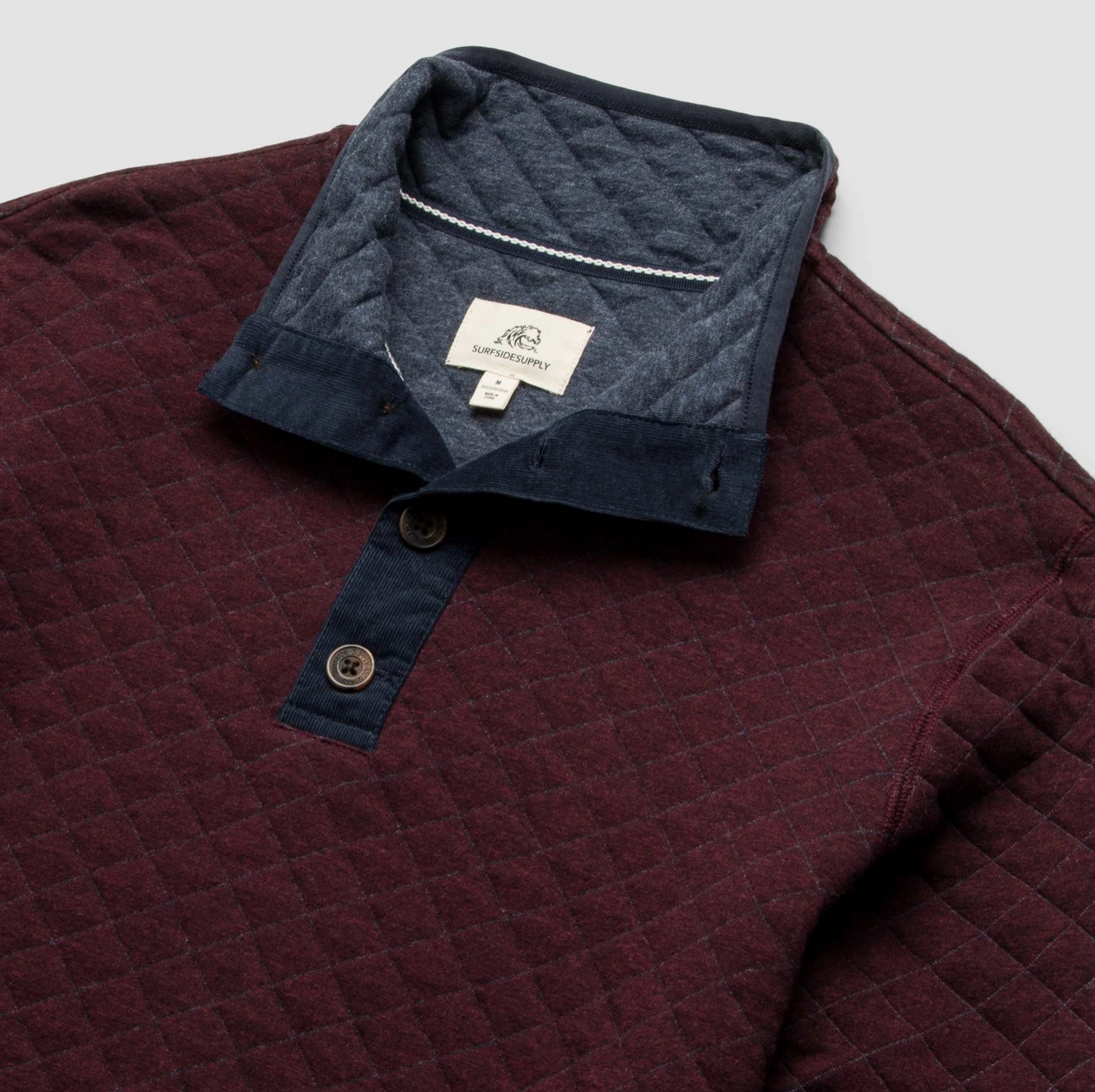 Cabernet Quilted Pullover by Surfside Supply