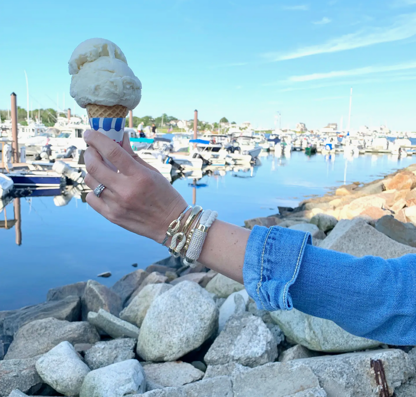 Tremont Bracelet - Ivory/Gold by Allison Cole