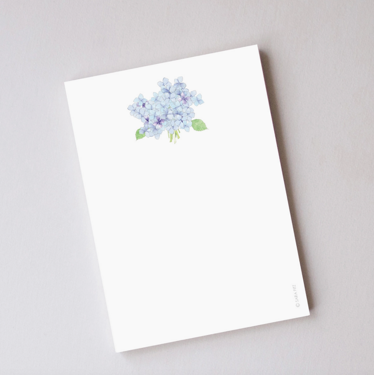 Hydrangea Notepad by Sara Fitz