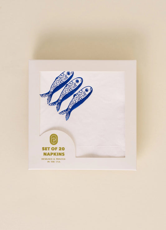 Sardines Cocktail Paper Napkins by One & Only Paper