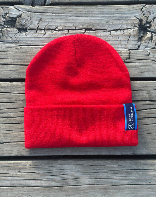 Signature Knit Clip Beanie - Red