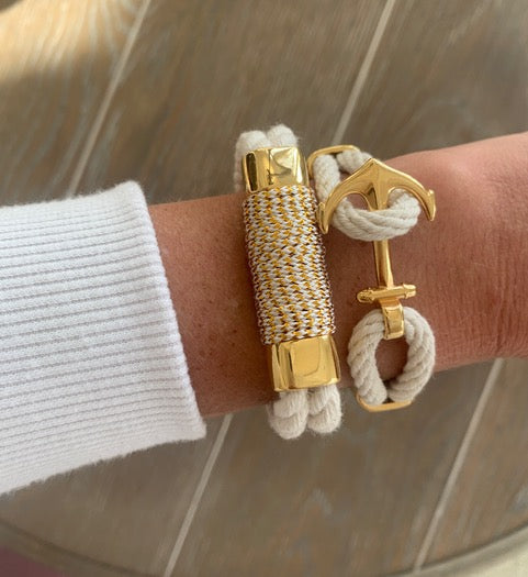 Tremont Bracelet - Ivory/Gold by Allison Cole