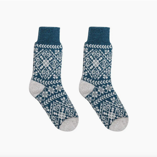Teal Nordic Socks by Nordic Wools