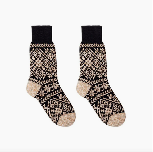 Black Nordic Socks by Nordic Wools