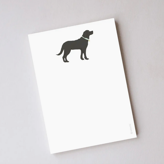Black Lab Pup Notepad by Sara Fitz