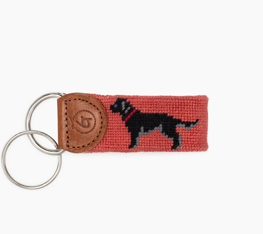 Black Lab Needlepoint Keychain by Good Threads