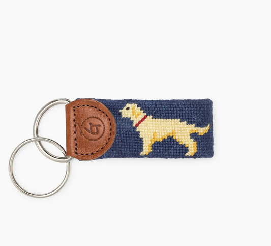 Yellow Lab Needlepoint Keychain by Good Threads