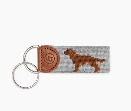 Chocolate Lab Needlepoint Keychain by Good Threads