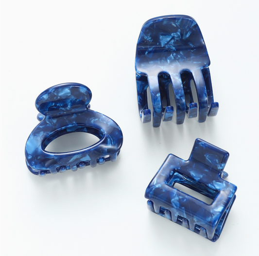 Denim Blue Mini Claw Clips