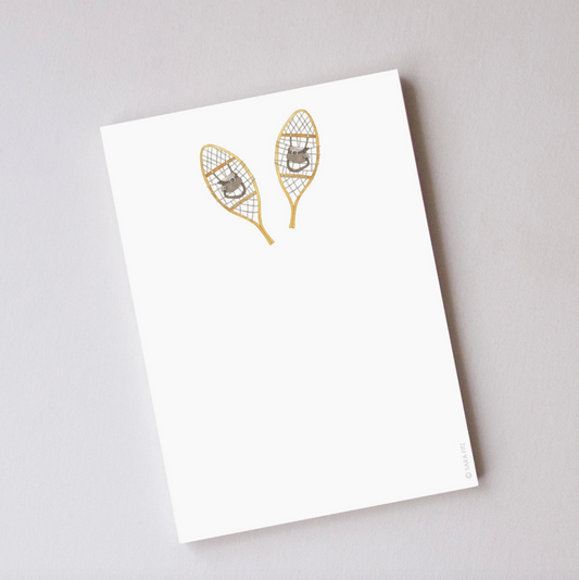 Snow Shoe Notepad by Sara Fitz