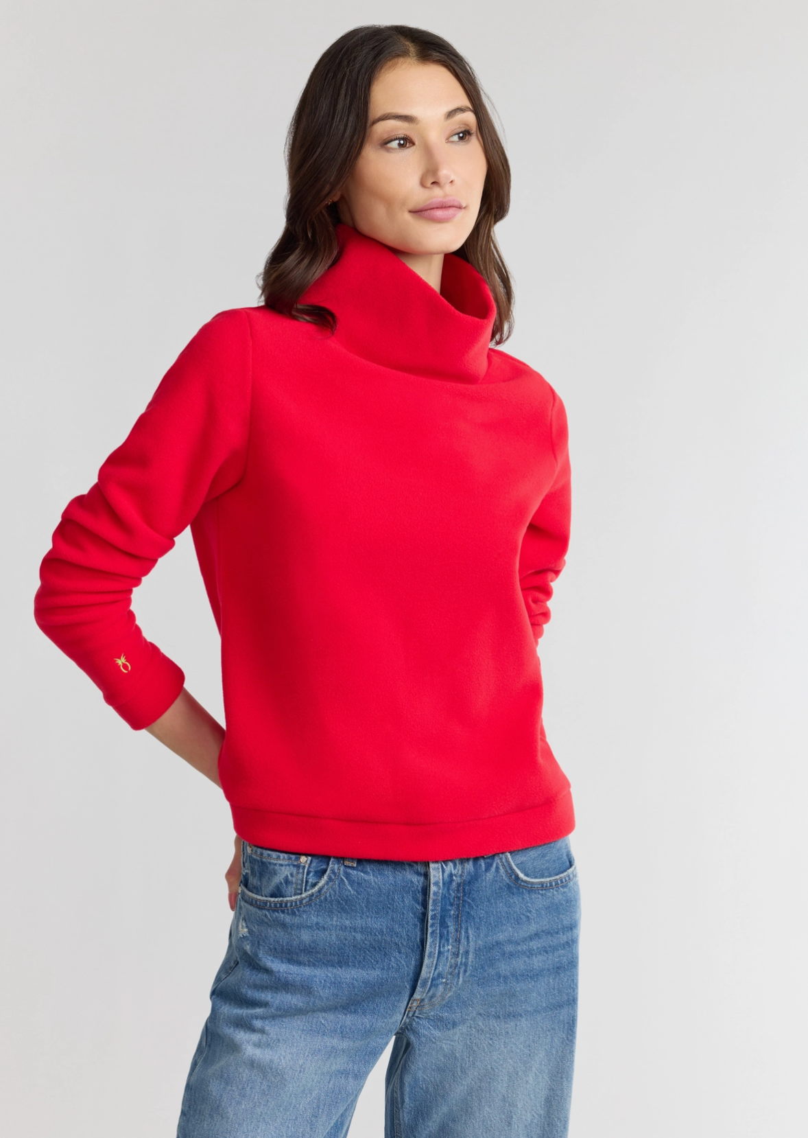 Park Slope Turtleneck by Dudley Stephens - Cherry Red