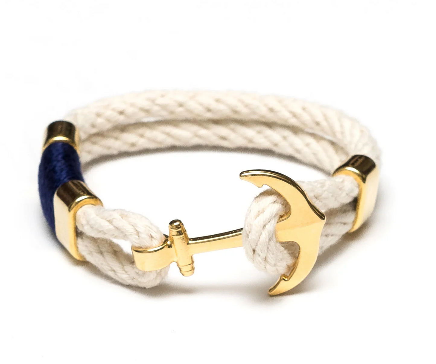 Waverly Bracelet - Navy/Ivory/Gold by Allison Cole