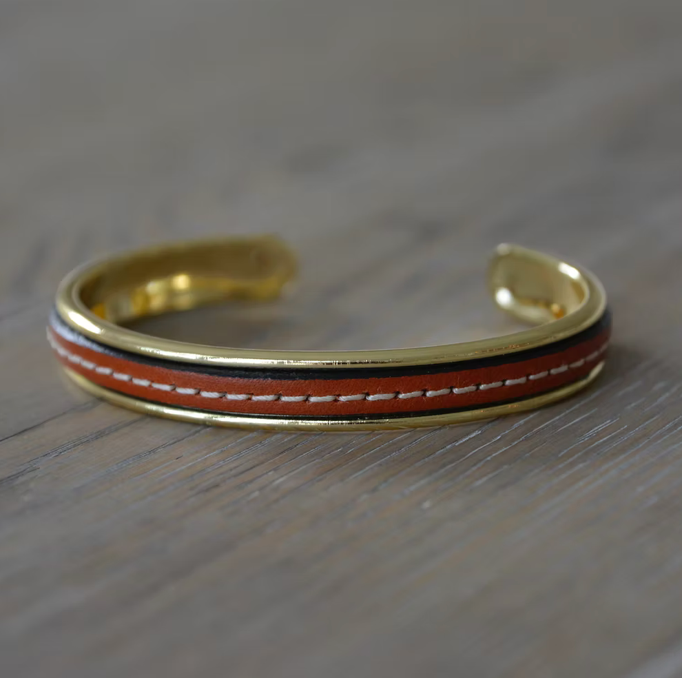 Bowen Bracelet - Mahogany/Gold by Allison Cole