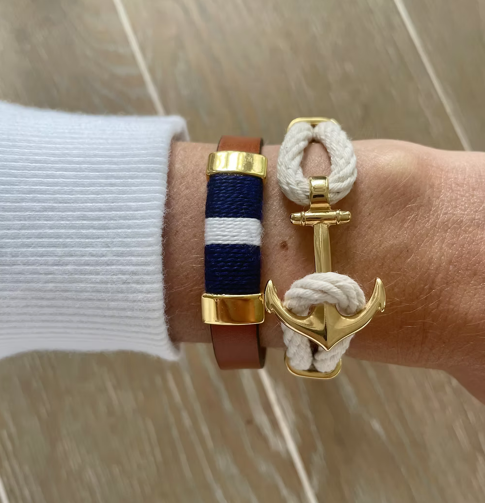 Bristol Bracelet - Navy/Gold by Allison Cole
