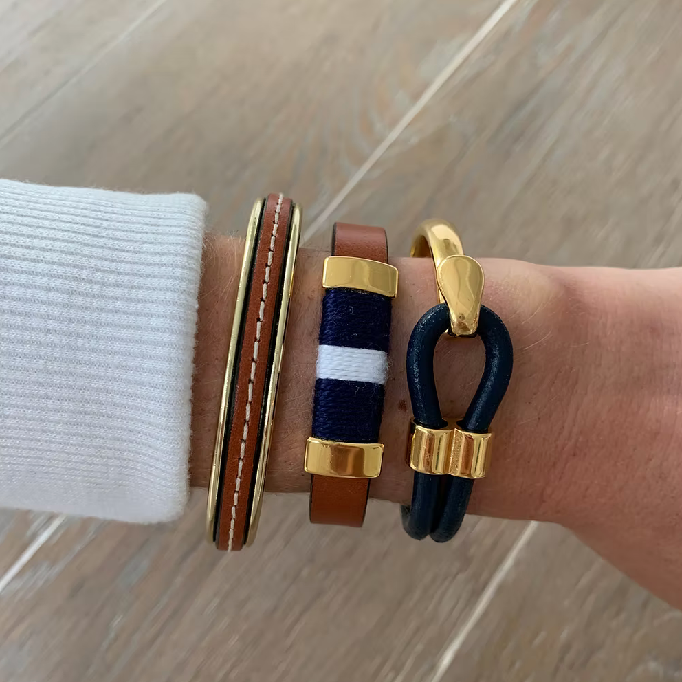 Hampstead Bracelet - Navy/Gold by Allison Cole