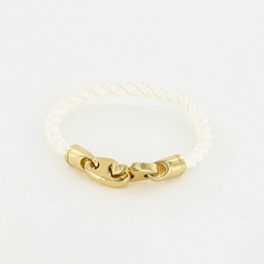 Endeavor Single Wrap Bracelet - White by Sailormade