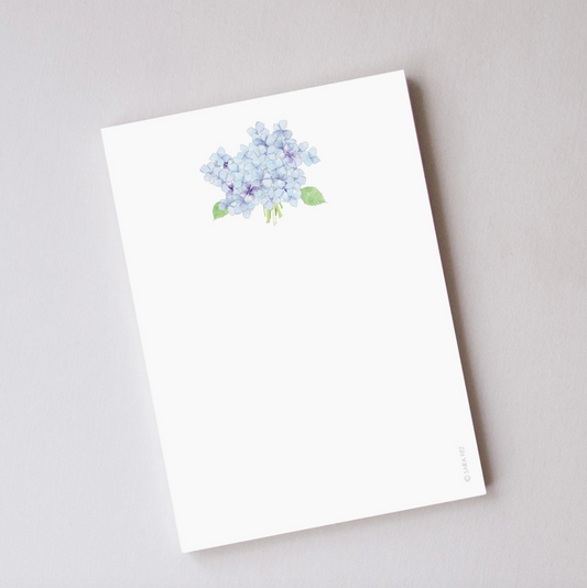 Hydrangea Notepad by Sara Fitz