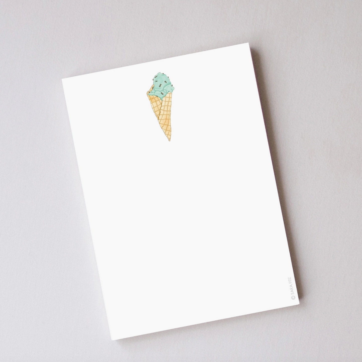 Mint Gelato Notepad by Sara Fitz
